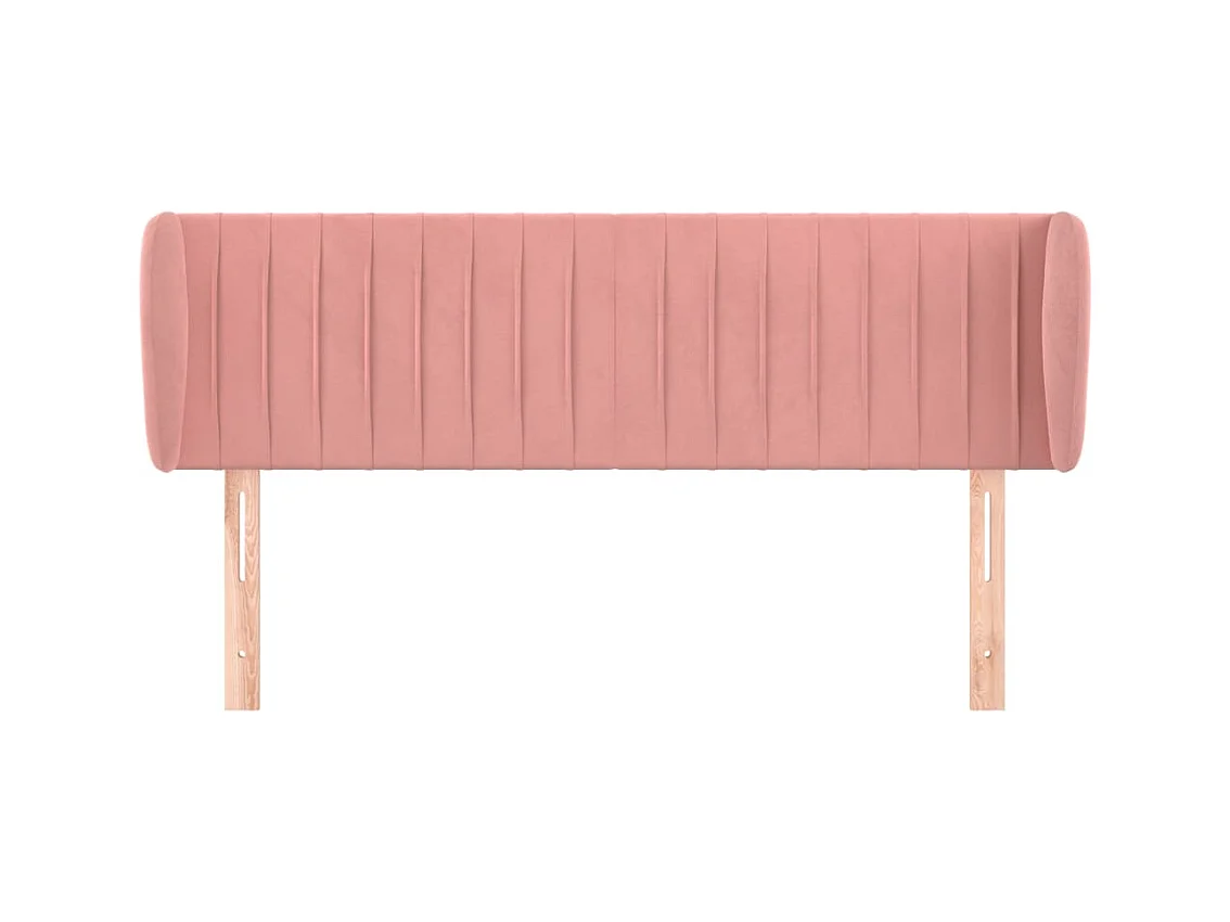 Cabecero con orejas Rosa 147x23x78/88 cm Terciopelo