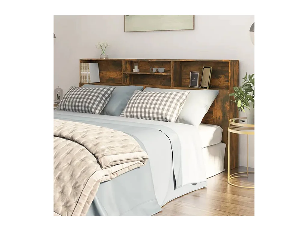 Cabecero de cama roble ahumado 200x19x103,5 cm