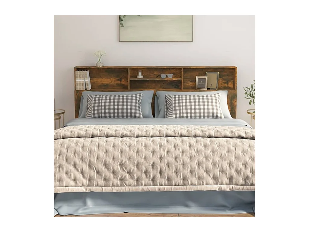 Cabecero de cama roble ahumado 200x19x103,5 cm