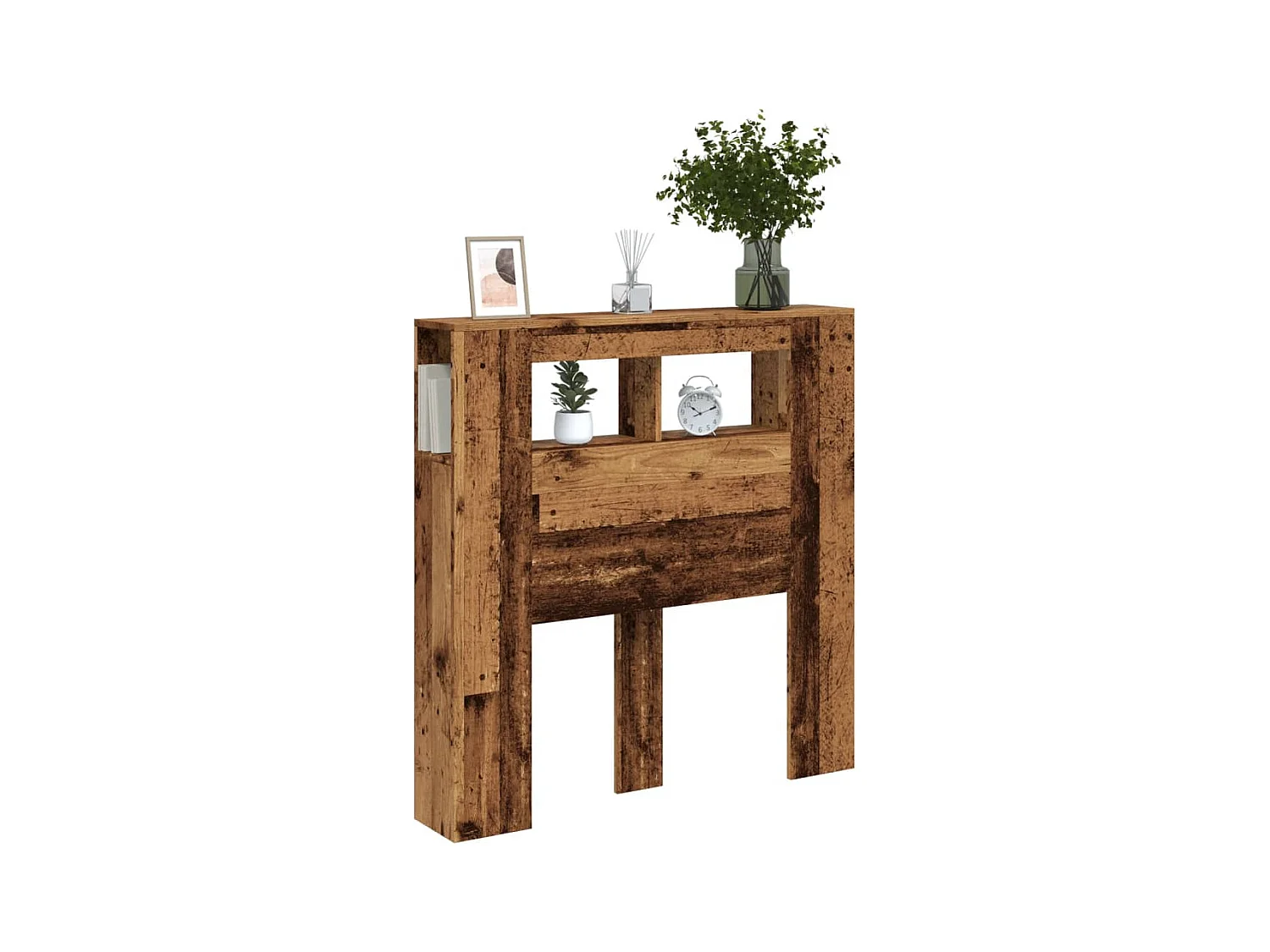 Tête de lit à LED vieux bois 100x18,5x103,5cm bois d'ingénierie