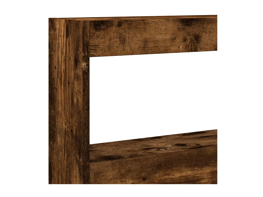 Cabecero de armario con LED roble ahumado 180x17x102 cm