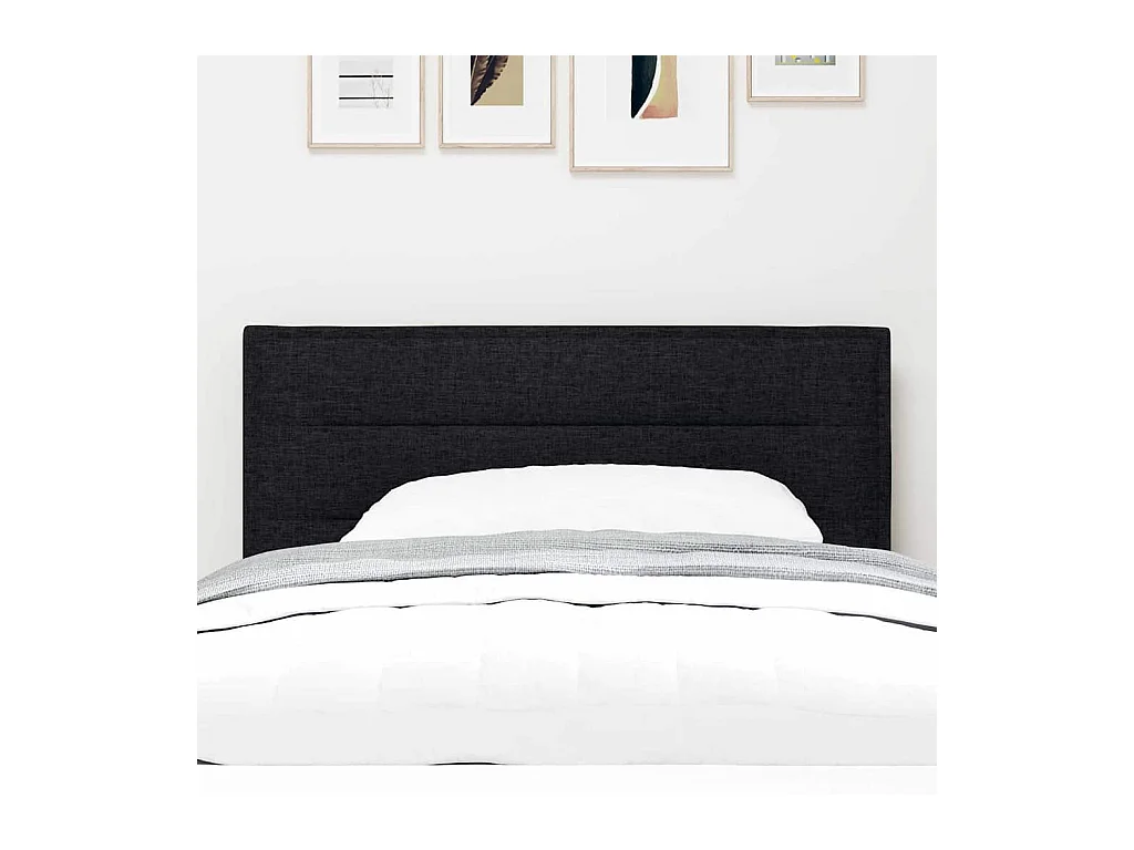 Cabecero LED con luces LED Tejido negro 90 cm