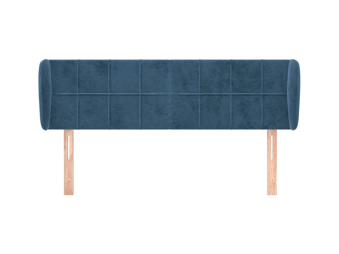 Kopfteil mit Flügeln Dunkelblau 147x23x78/88 cm Samt