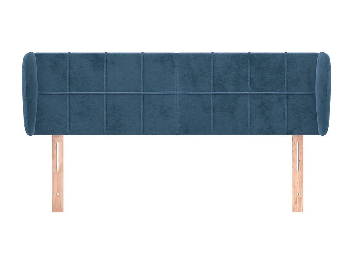 Testiera con ali Blu scuro 147x23x78/88 cm Velluto