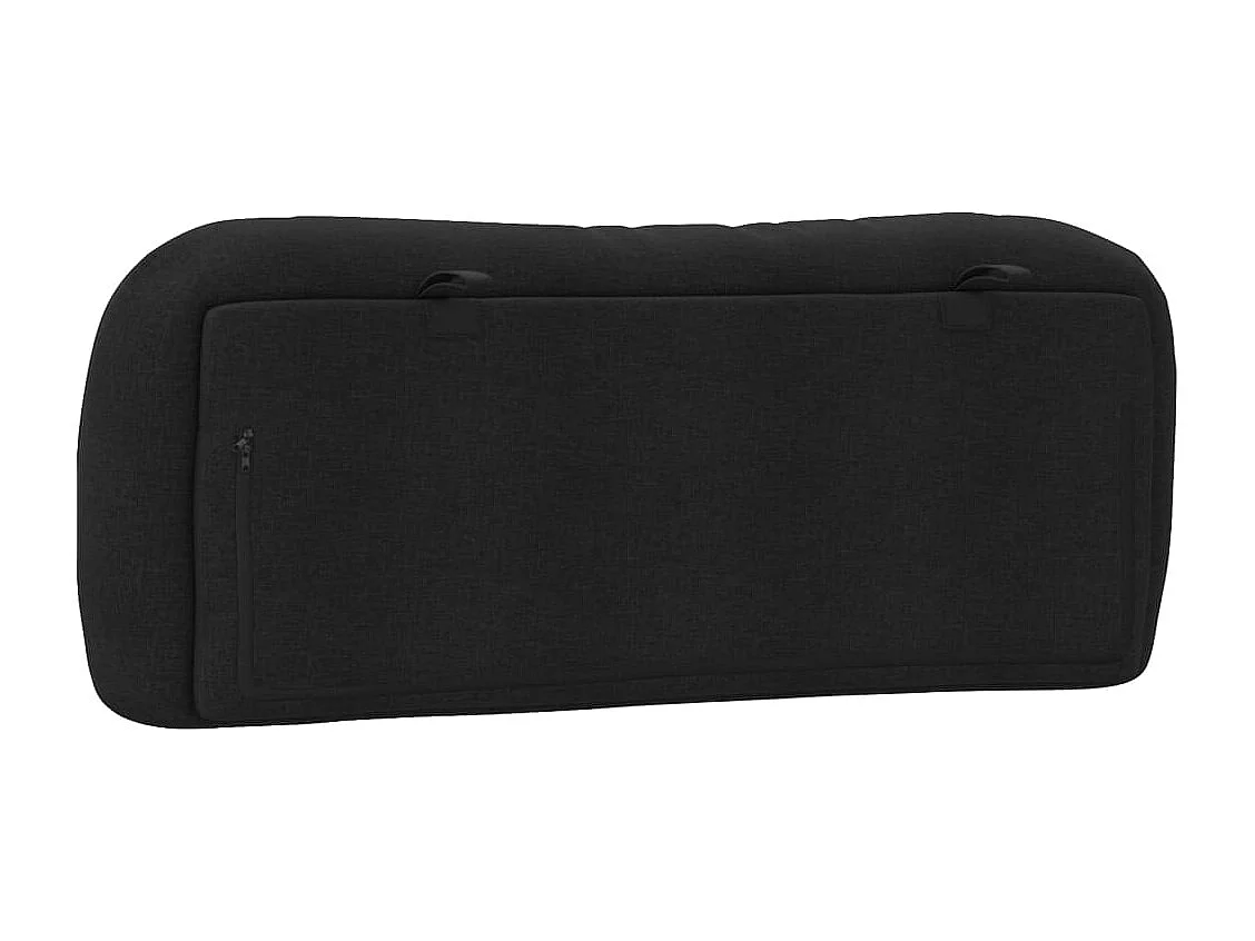 Zwart hoofdbordkussen 100 cm stof