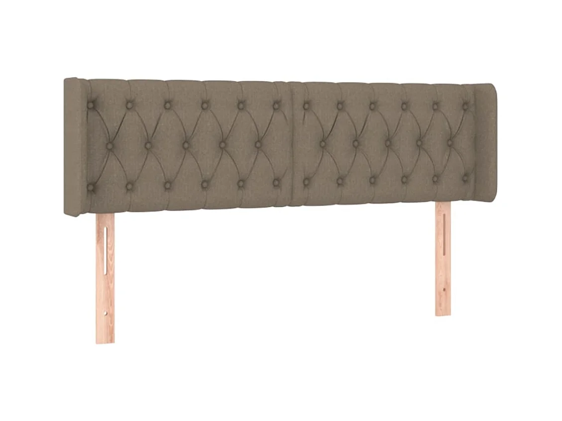 Tête de lit avec oreilles Taupe 147x16x78/88 cm Tissu