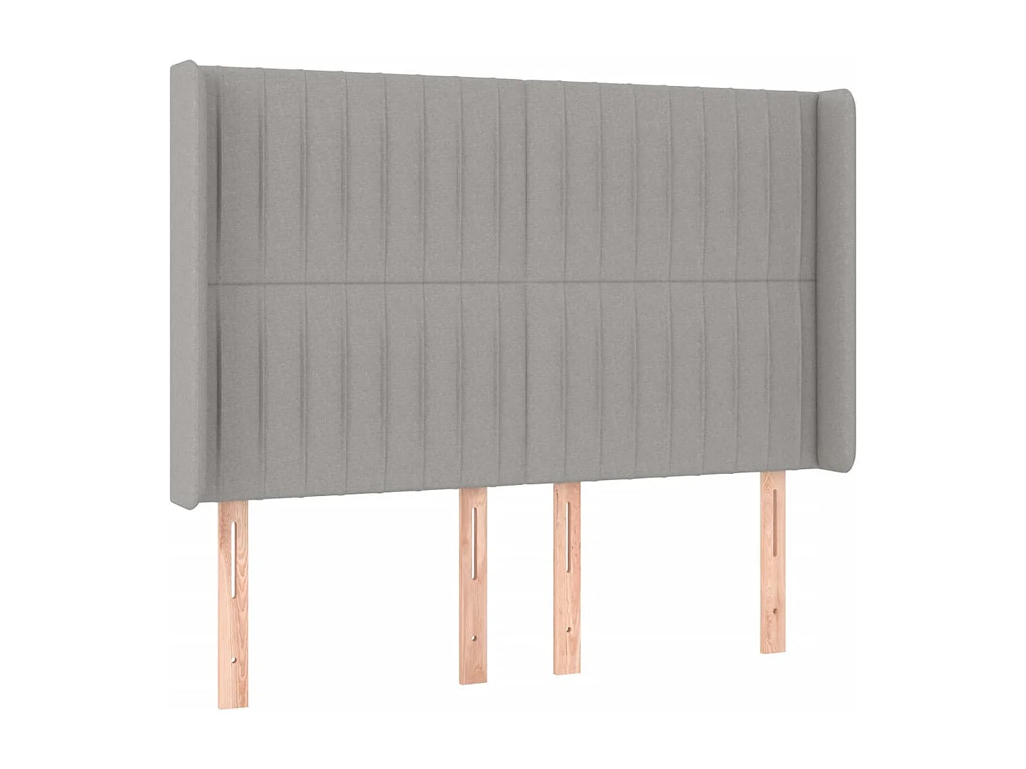 Tête de lit à LED Gris clair 147x16x118/128 cm Tissu