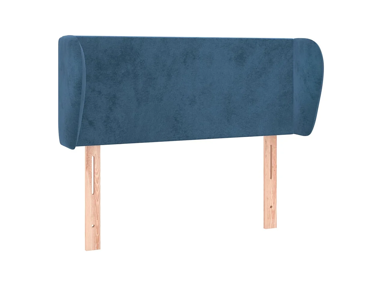 Hoofdbord met vleugels Donkerblauw 93x23x78/88 cm Fluweel