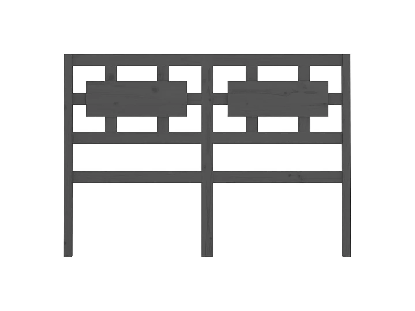 Graues Kopfteil 205,5 x 4 x 100 cm Massivholz Kiefer