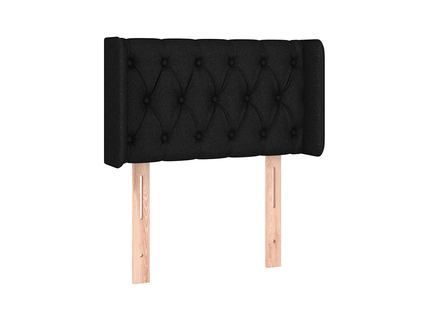 Tête de lit à LED Noir 83x16x78/88 cm Tissu