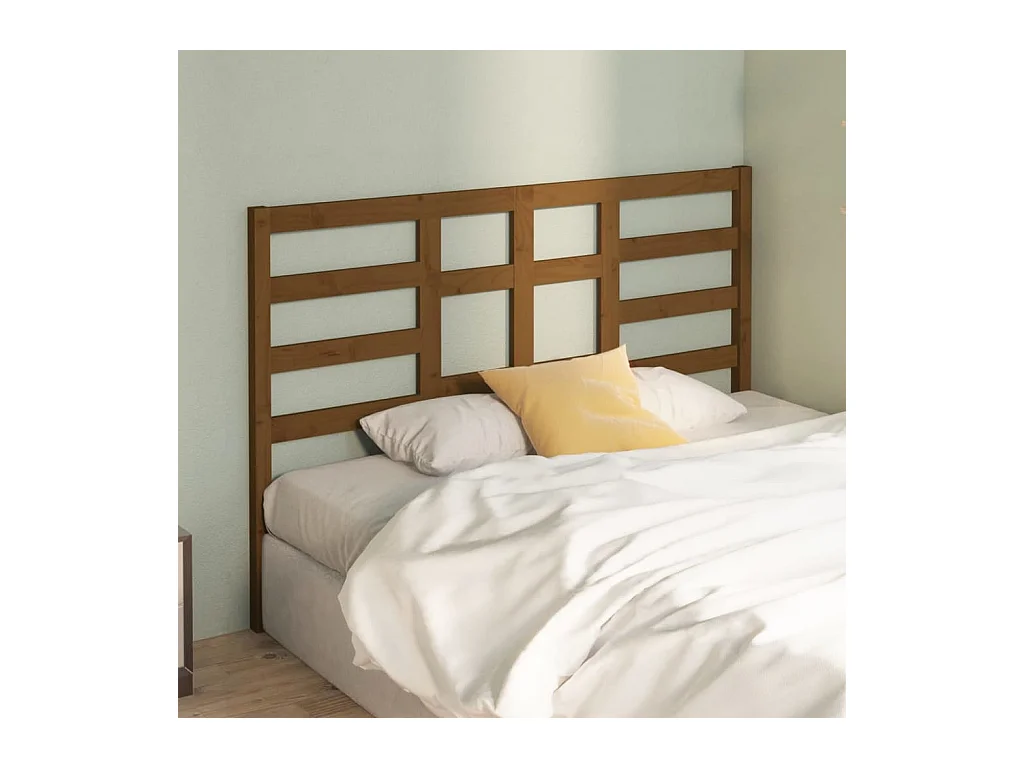 Honingbruin hoofdbord 146x4x104 cm Massief grenenhout