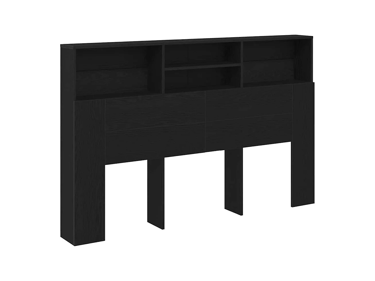 Cabinet de Tête de Lit Chêne noir 160 x 19 x 103.5 cm