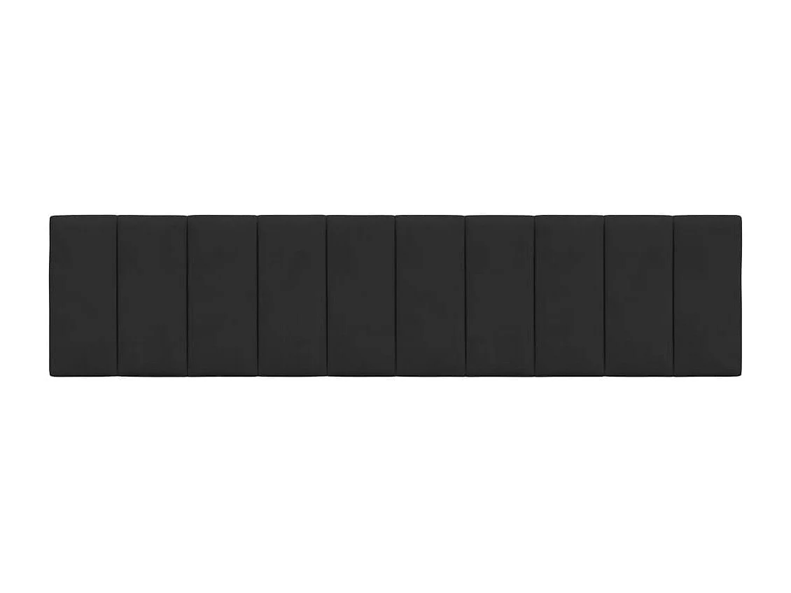 Coussin de tête de lit noir 200 cm velours