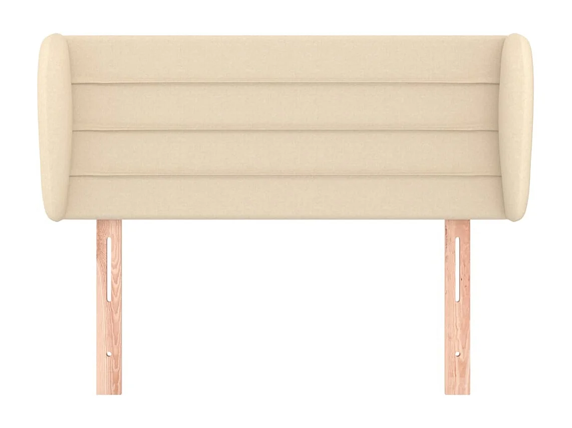 Testiera con ali Crema 103x23x78/88 cm Tessuto