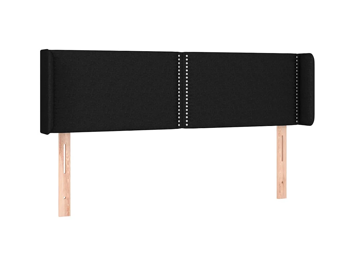 LED hoofdbord Zwart 147x16x78/88 cm Stof