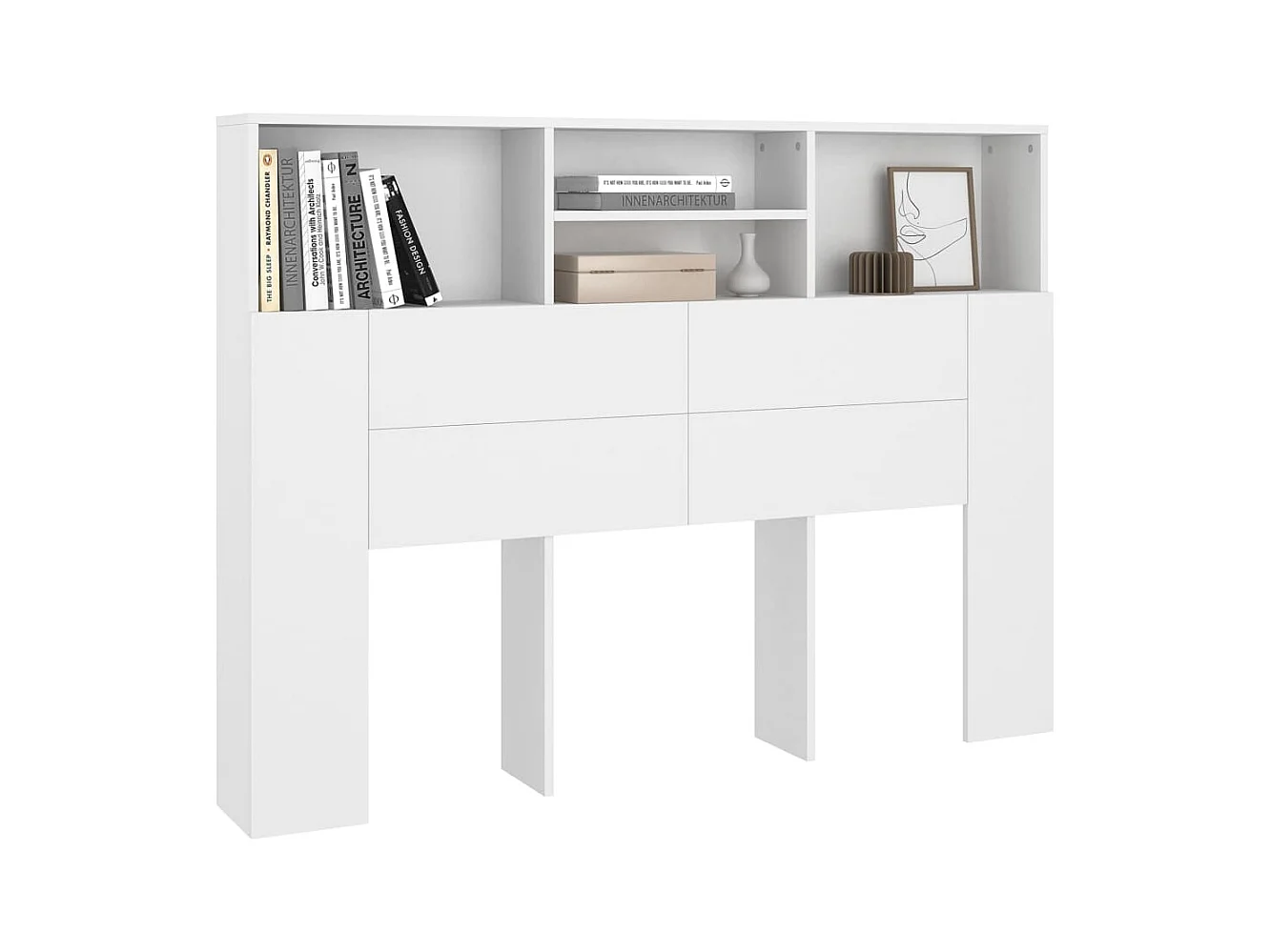 Cabecero blanco mueble 140x19x103,5 cm