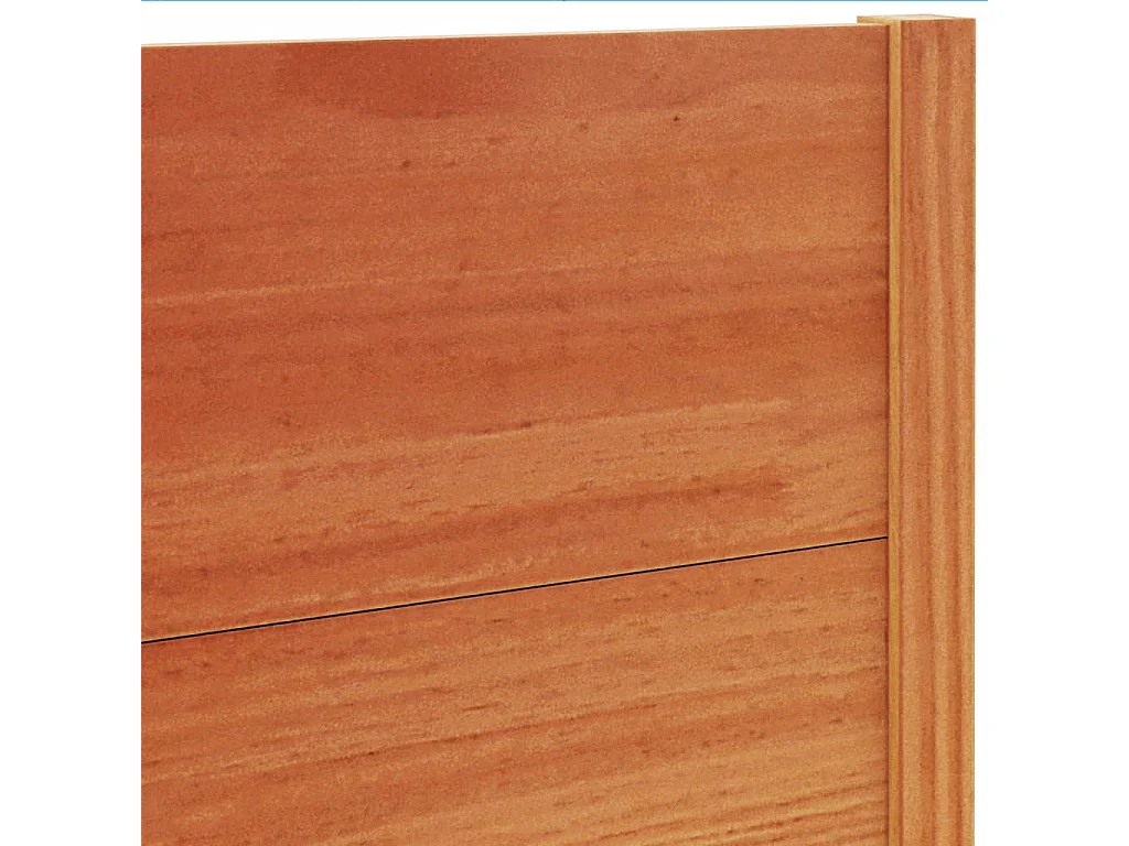 Testiera in legno massello di pino da 160 cm in cera marrone