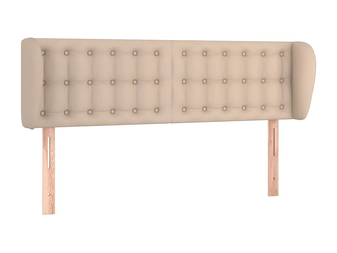 Testiera con ali Cappuccino 147x23x78/88 cm Ecopelle