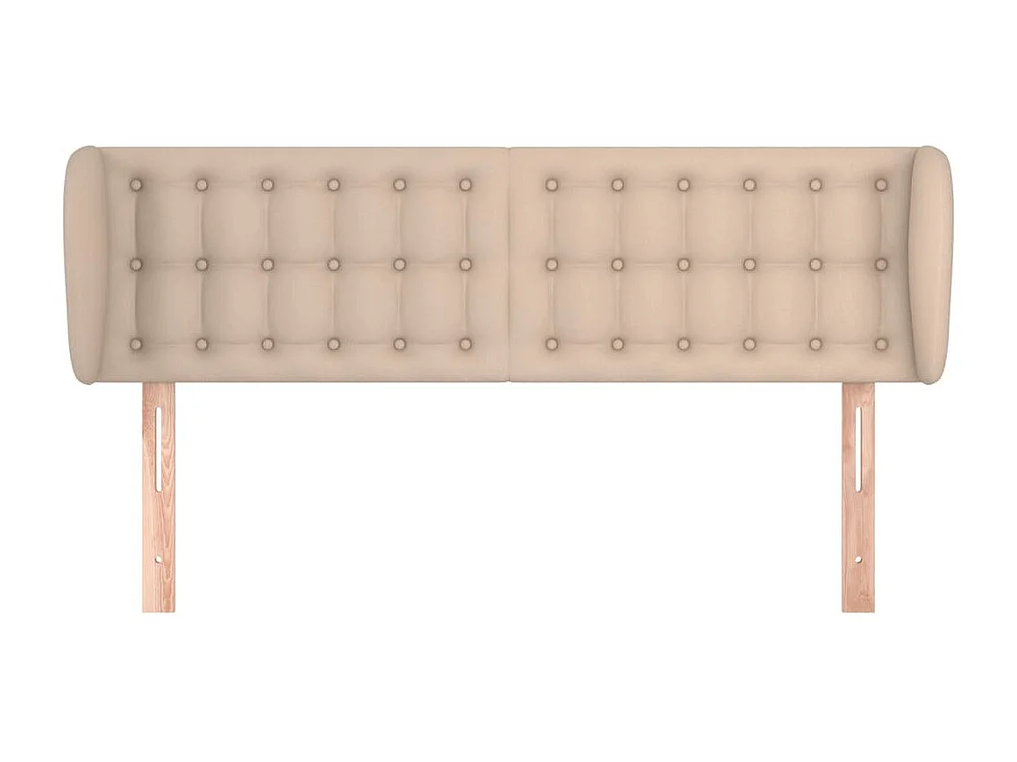 Testiera con ali Cappuccino 147x23x78/88 cm Ecopelle