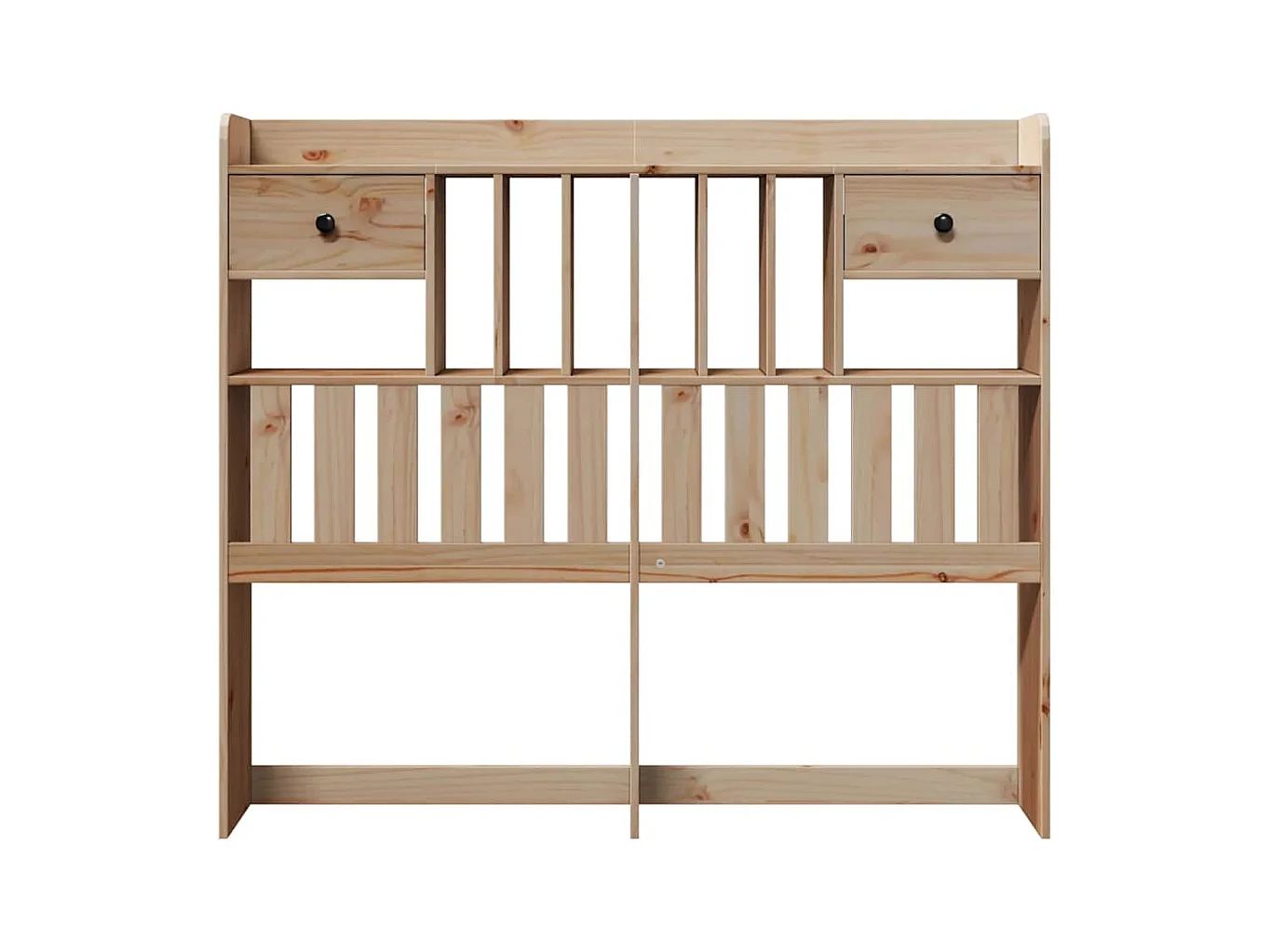 Cabecero con almacenaje 135 cm madera maciza de pino