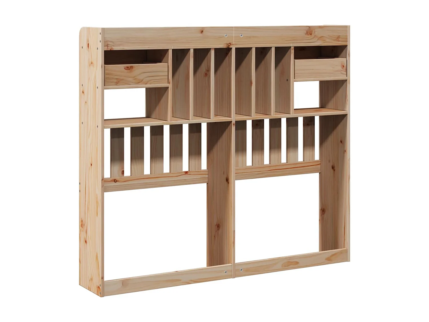 Cabecero con almacenaje 135 cm madera maciza de pino