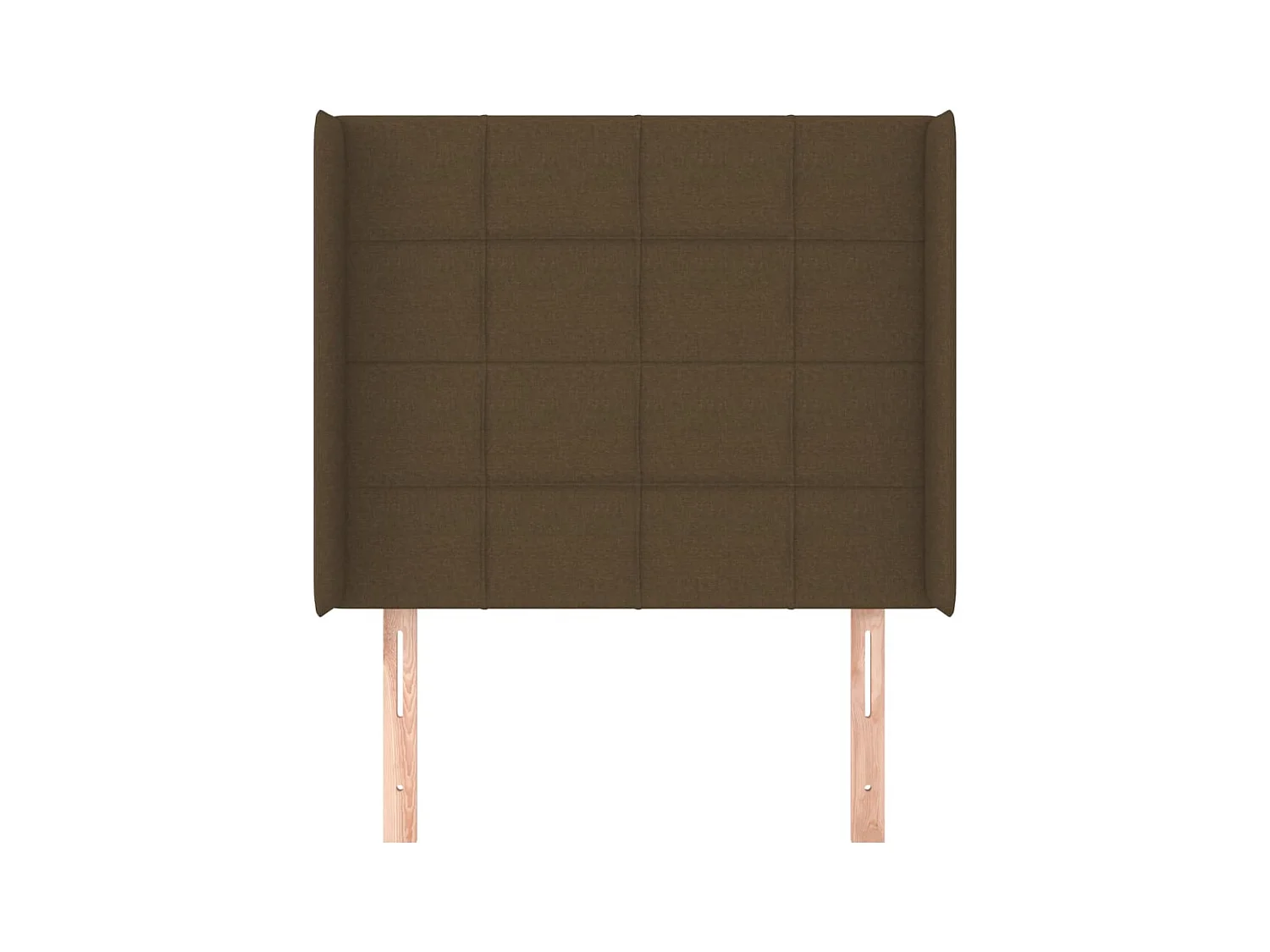 Hoofdbord met vleugels Donkerbruin 83x16x118/128 cm Stof