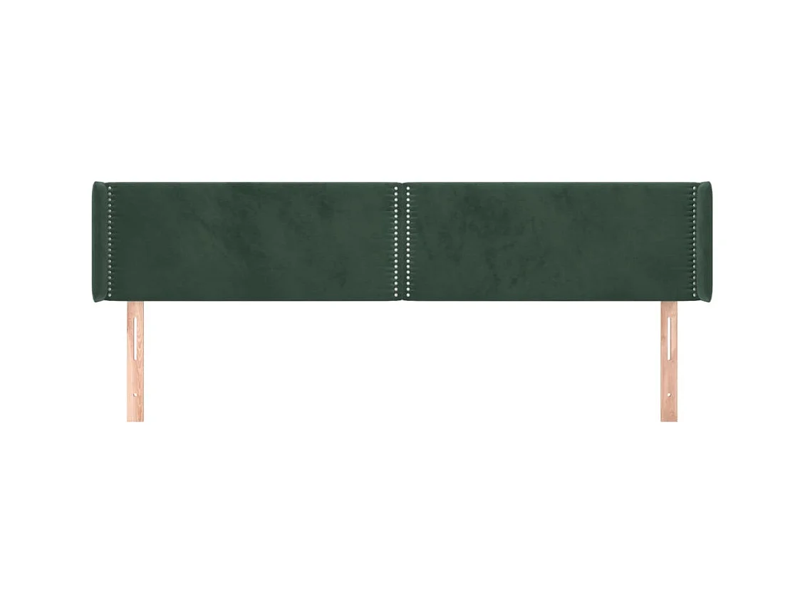Hoofdbord met vleugels Donkergroen 183x16x78/88 cm Fluweel