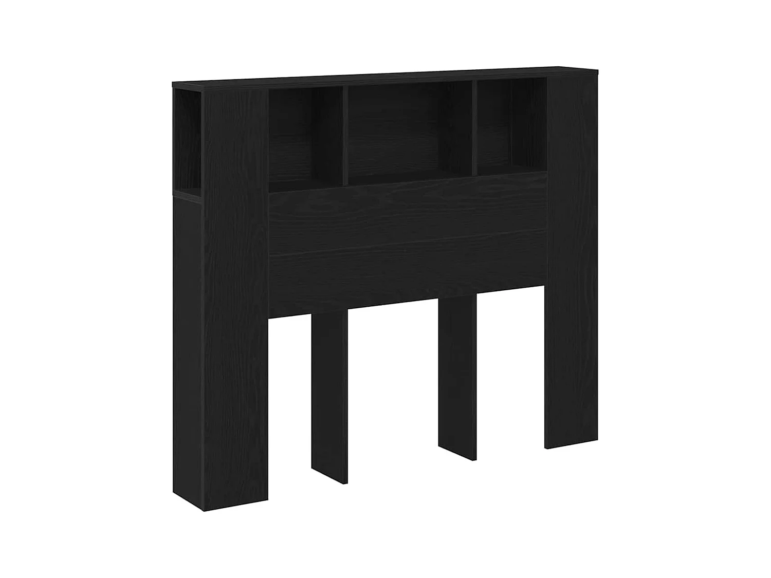 Zwarte eiken hoofdeindekast 120 x 19 x 104,5 cm