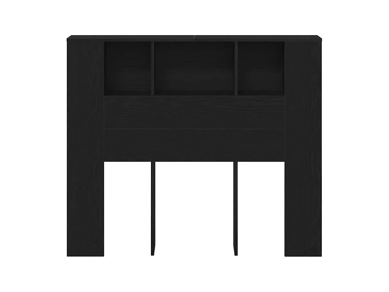 Zwarte eiken hoofdeindekast 120 x 19 x 104,5 cm