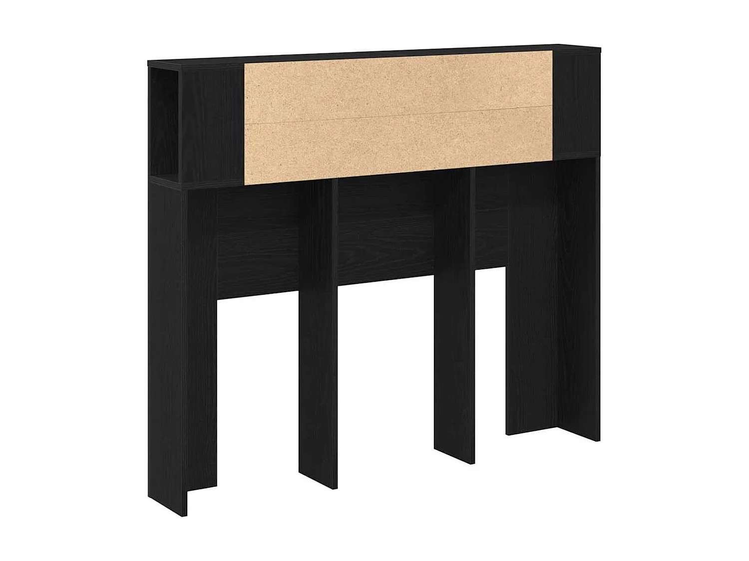 Mobile con testiera in rovere nero 120 x 19 x 104,5 cm