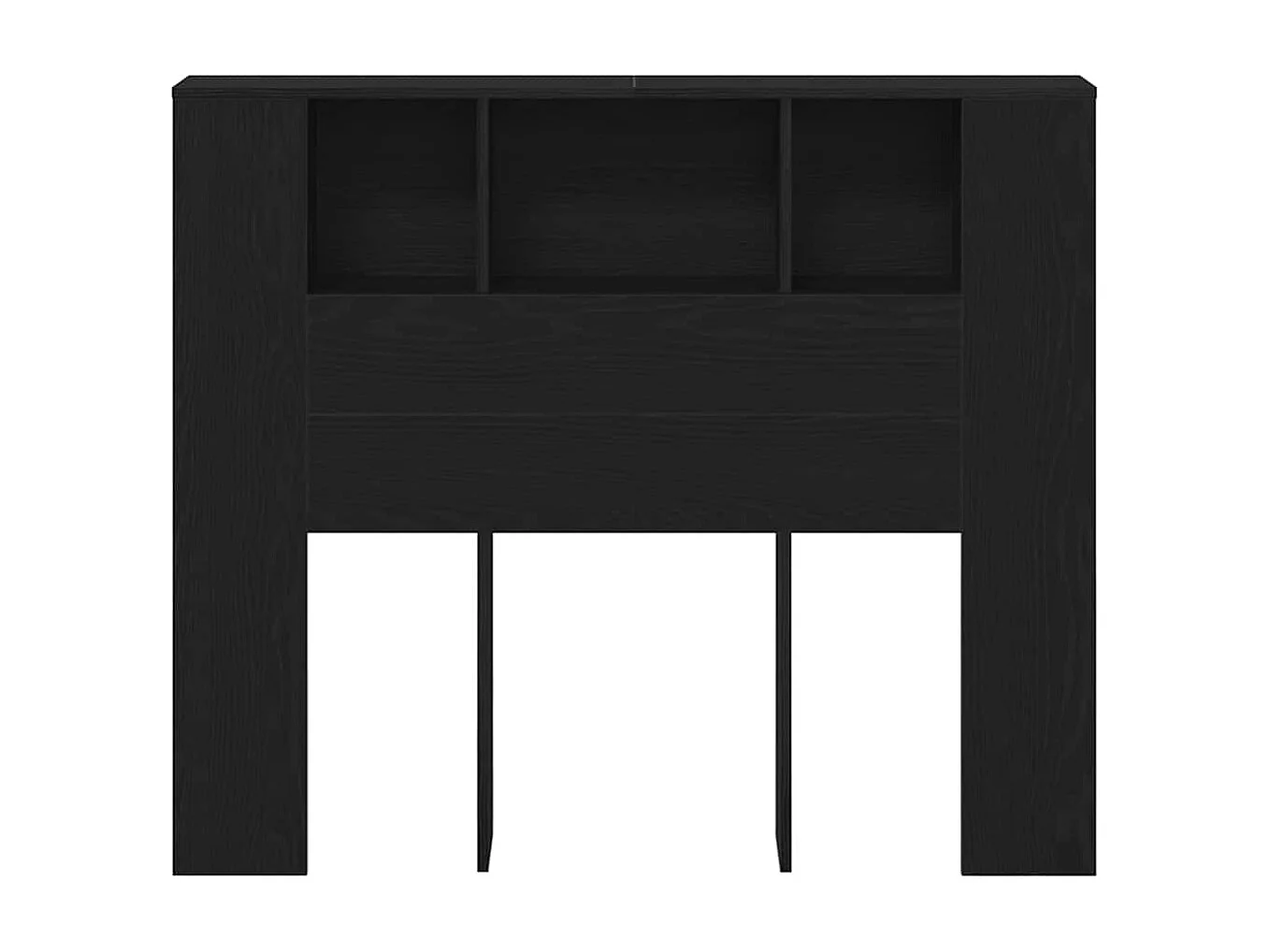 Mobile con testiera in rovere nero 120 x 19 x 104,5 cm