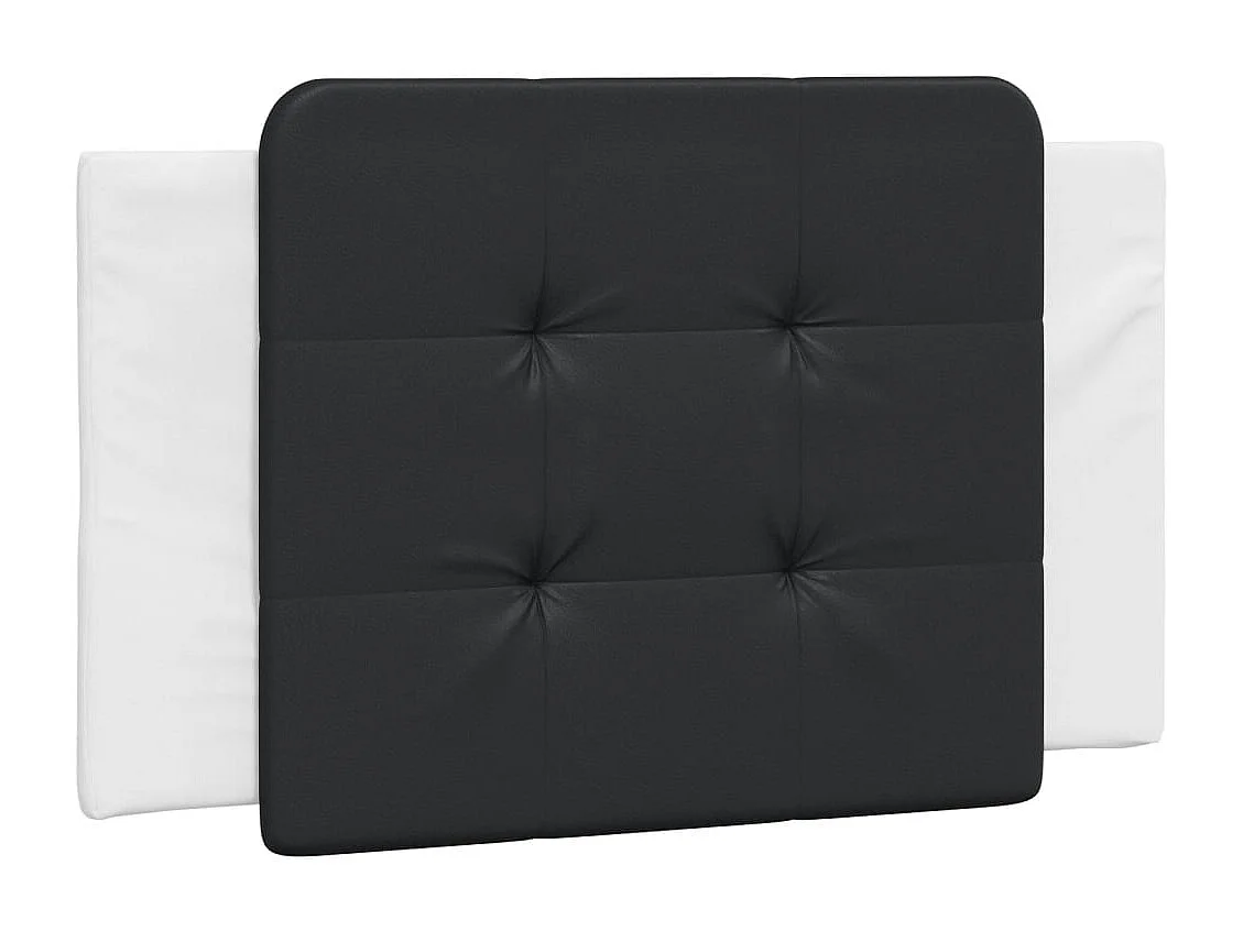 Cojín cabecero blanco y negro 80 cm piel sintética