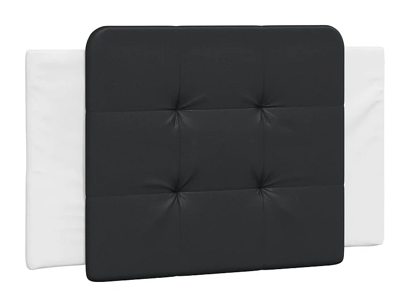 Cojín cabecero blanco y negro 80 cm piel sintética