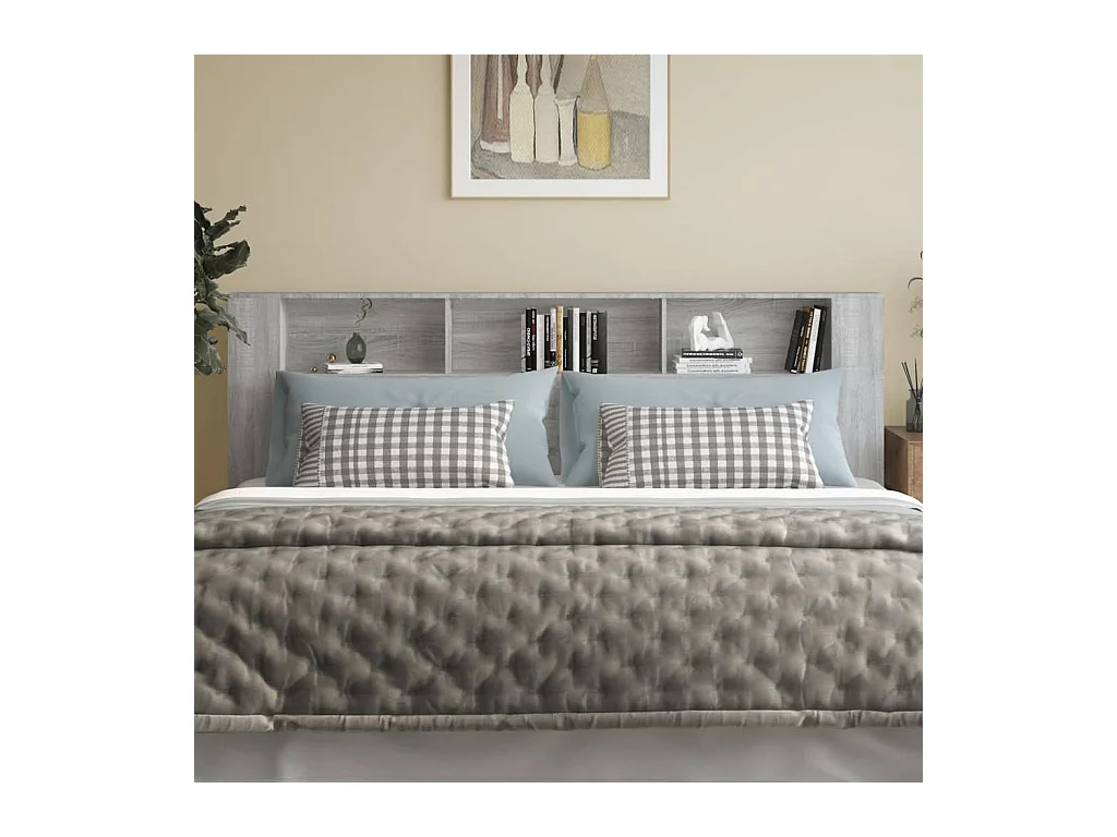 Sonoma grijs hoofdeinde kast 220x18.5x104.5 cm