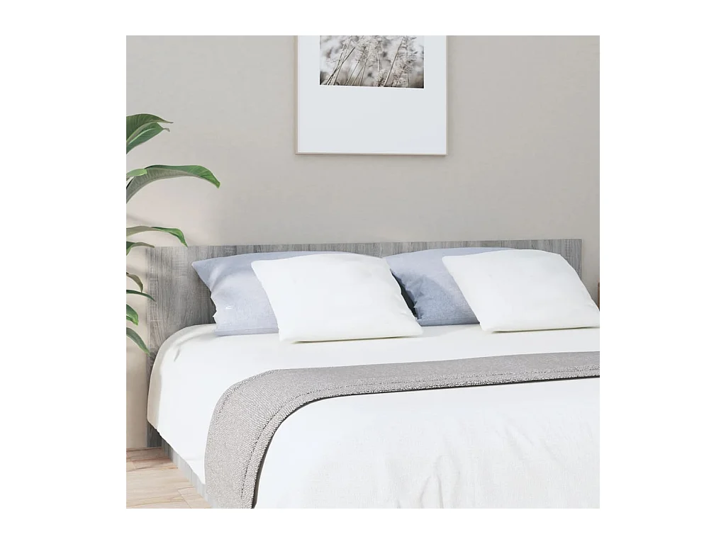 Sonoma grijs hoofdbord 200x1.5x80 cm Technisch hout