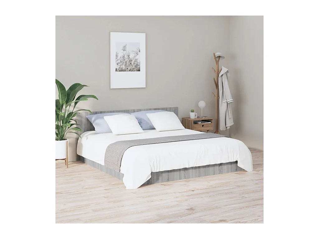 Sonoma grijs hoofdbord 200x1.5x80 cm Technisch hout