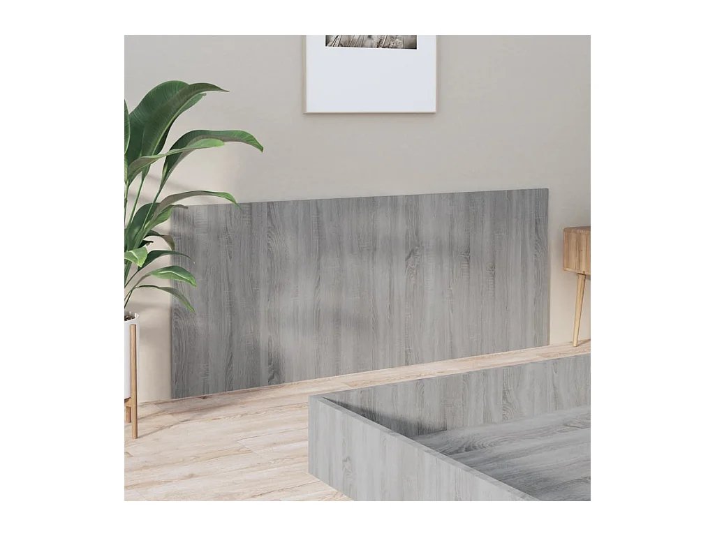 Sonoma grijs hoofdbord 200x1.5x80 cm Technisch hout