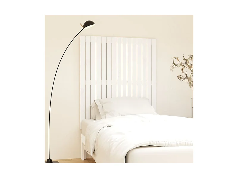 Wandhoofdbord Wit 95,5x3x110 cm Massief grenenhout