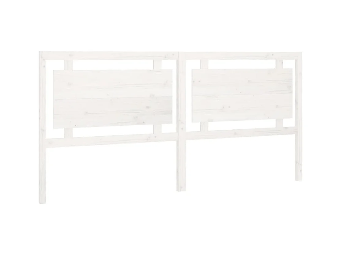 Cabecero blanco 205,5x4x100 cm Madera maciza de pino