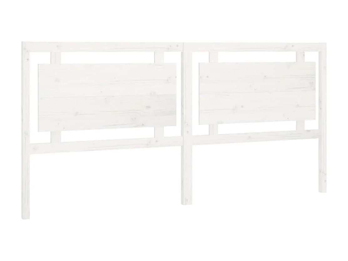 Testiera bianca 205,5x4x100 cm Legno massello di pino