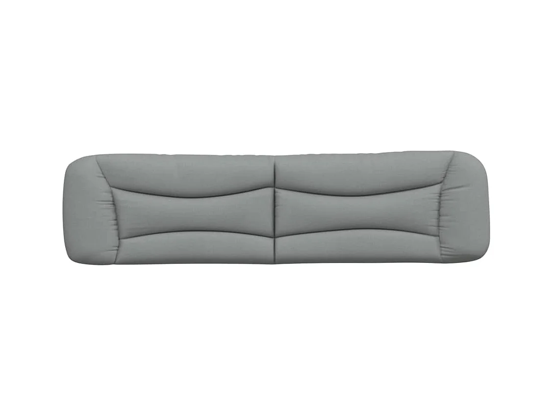 Lichtgrijs hoofdbordkussen 200 cm stof