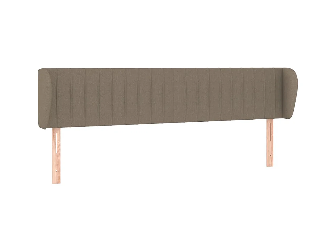 Kopfteil mit Flügeln Taupe 203x23x78/88 cm Stoff