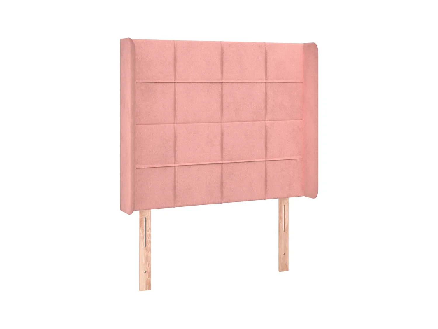 Tête de lit avec oreilles Rose 103x16x118/128 cm Velours