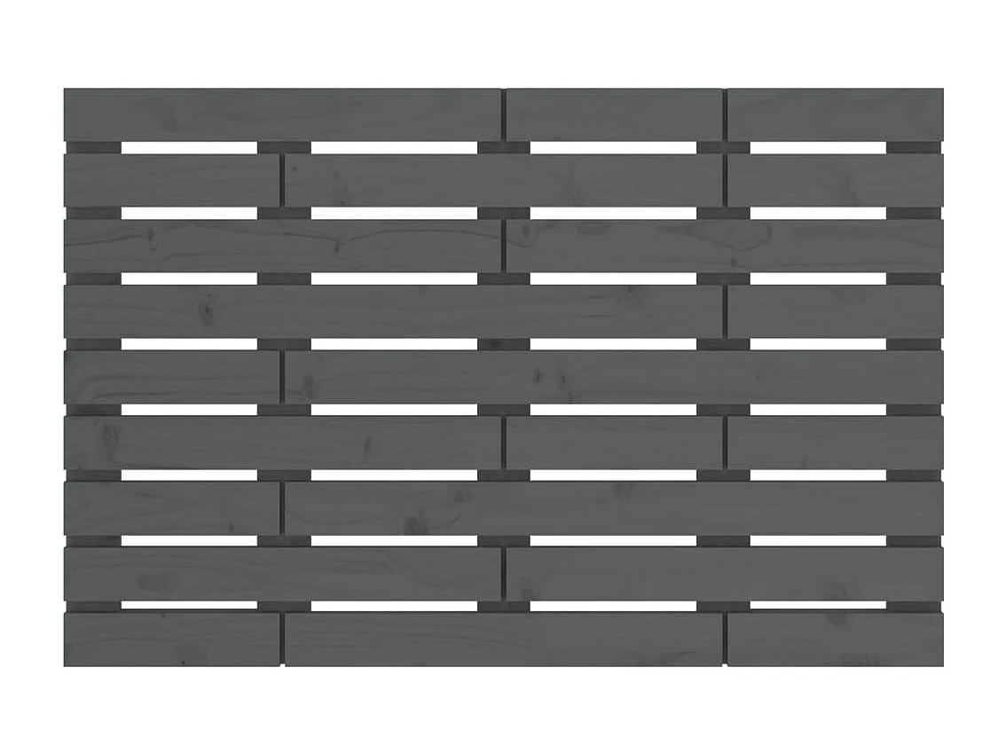 Tête de lit murale Gris 96x3x63 cm Bois massif de pin