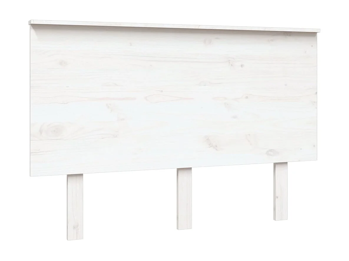 Cabecero blanco 124x6x82,5 cm Madera maciza de pino