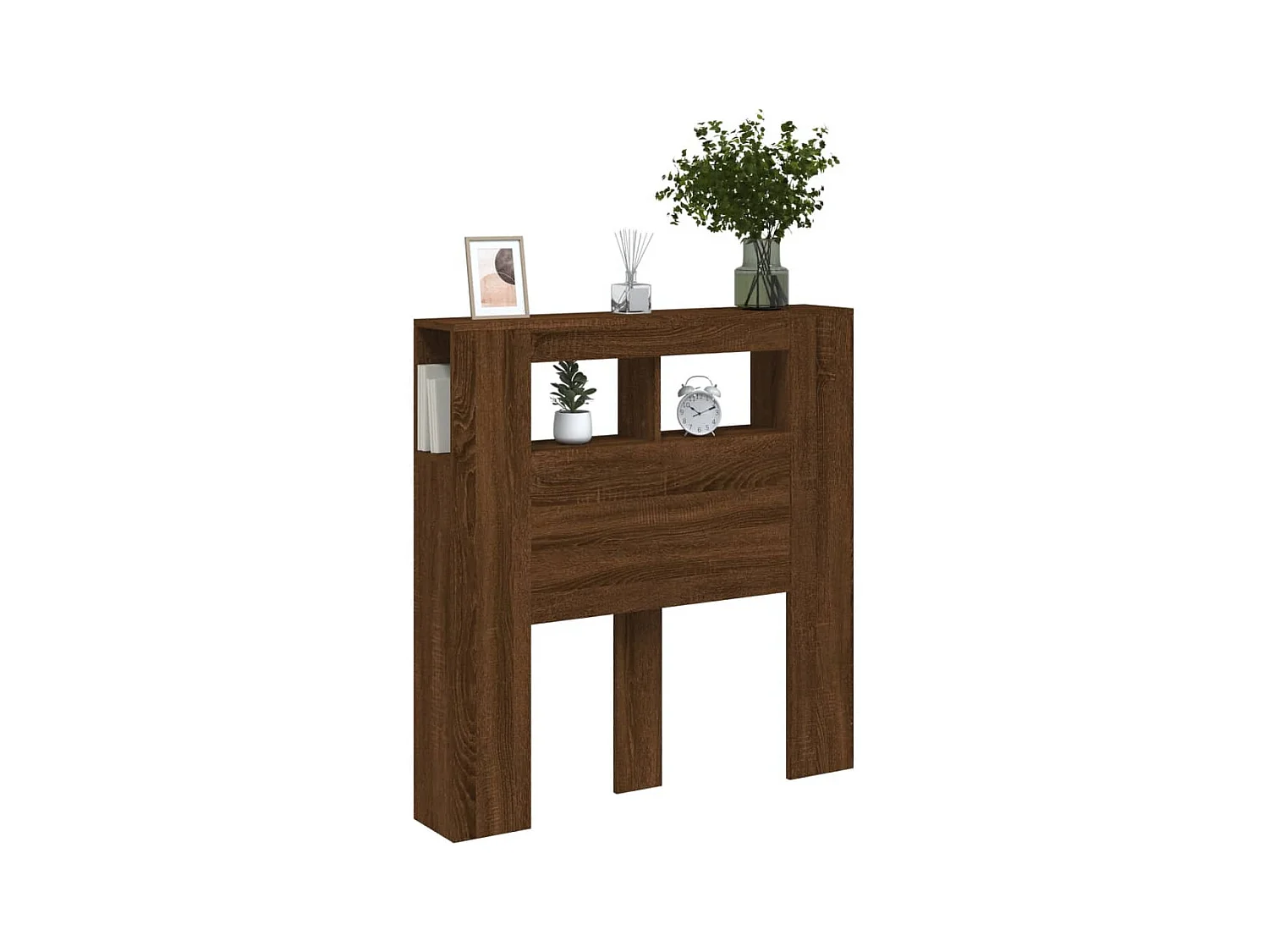 Tête de lit à LED chêne marron 100x18,5x103,5cm bois ingénierie