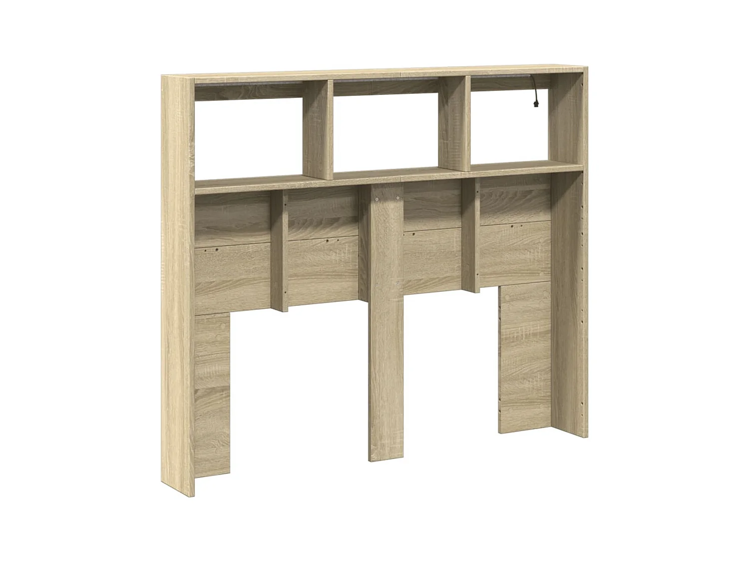 Hoofdbordkast met LED Sonoma eiken 120x17x102 cm