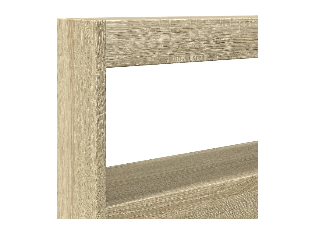 Hoofdbordkast met LED Sonoma eiken 120x17x102 cm