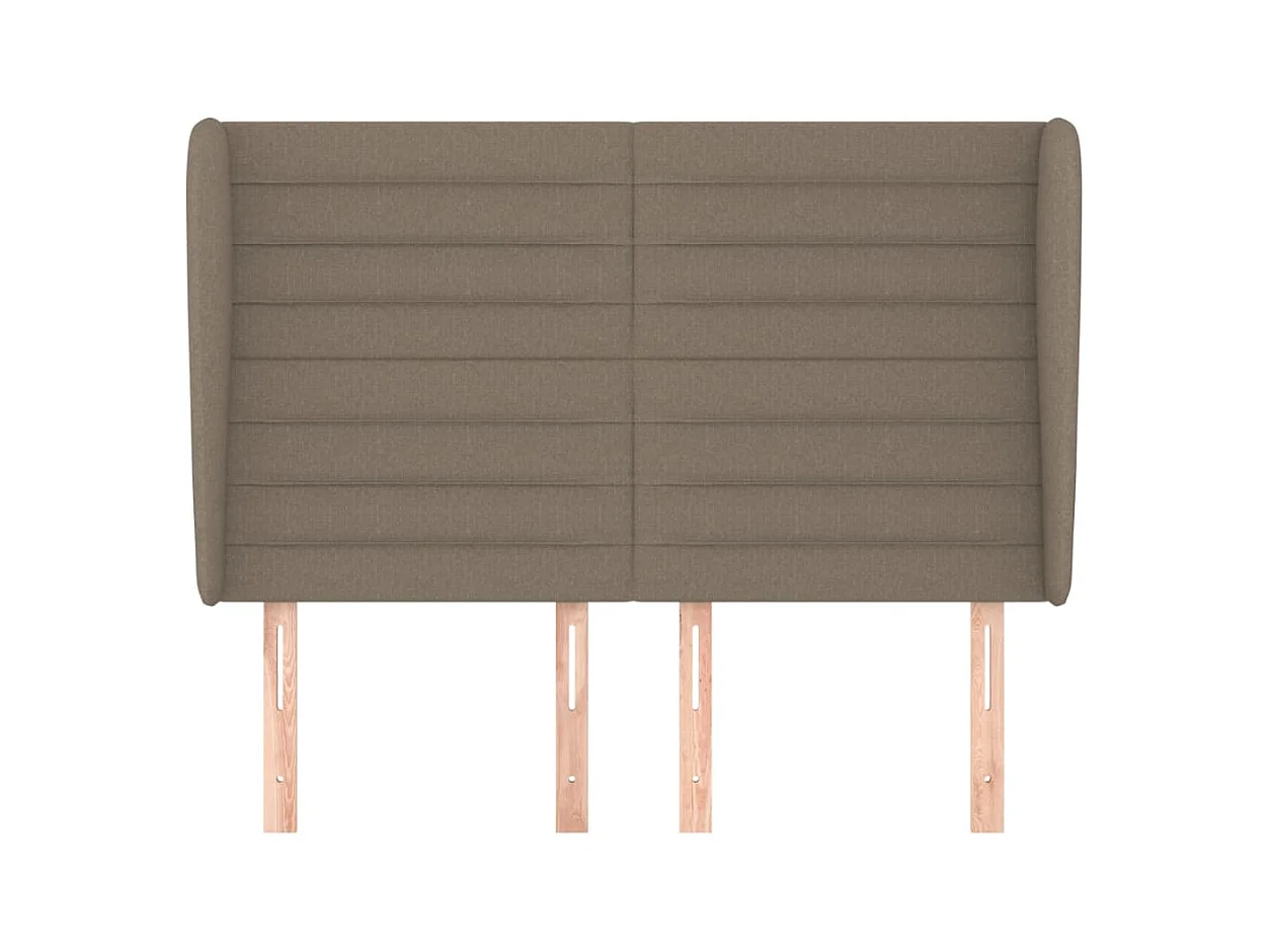 Kopfteil mit Flügeln Taupe 147x23x118/128 cm Stoff