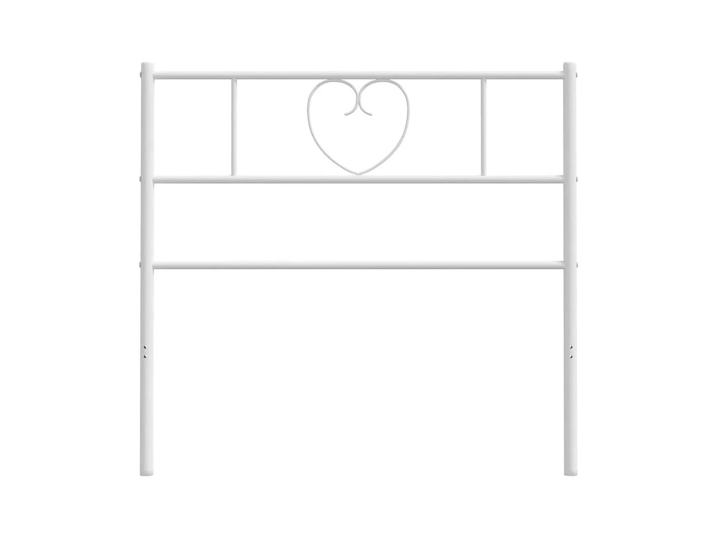 Wit metalen hoofdbord 90 cm